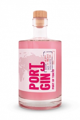 Ports of Portgin - Portgin ‑ Port of Tokyo 50 cl, pinker Gin, wo die Farben der japanischen Flagge sich in der Flasche wieder finden.